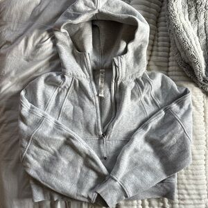 Cropped scuba half zip